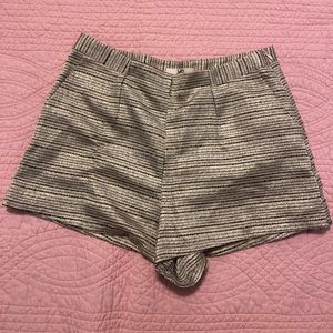 Gold striped shorts